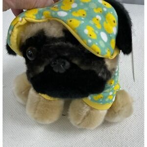 GUND Doug The Pug 9" Sleepytime Dog Stuffed‎ Animal Plush Duckie PJs New
